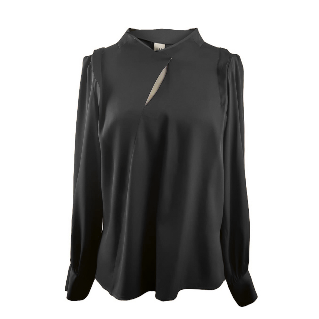 Black silk blouse