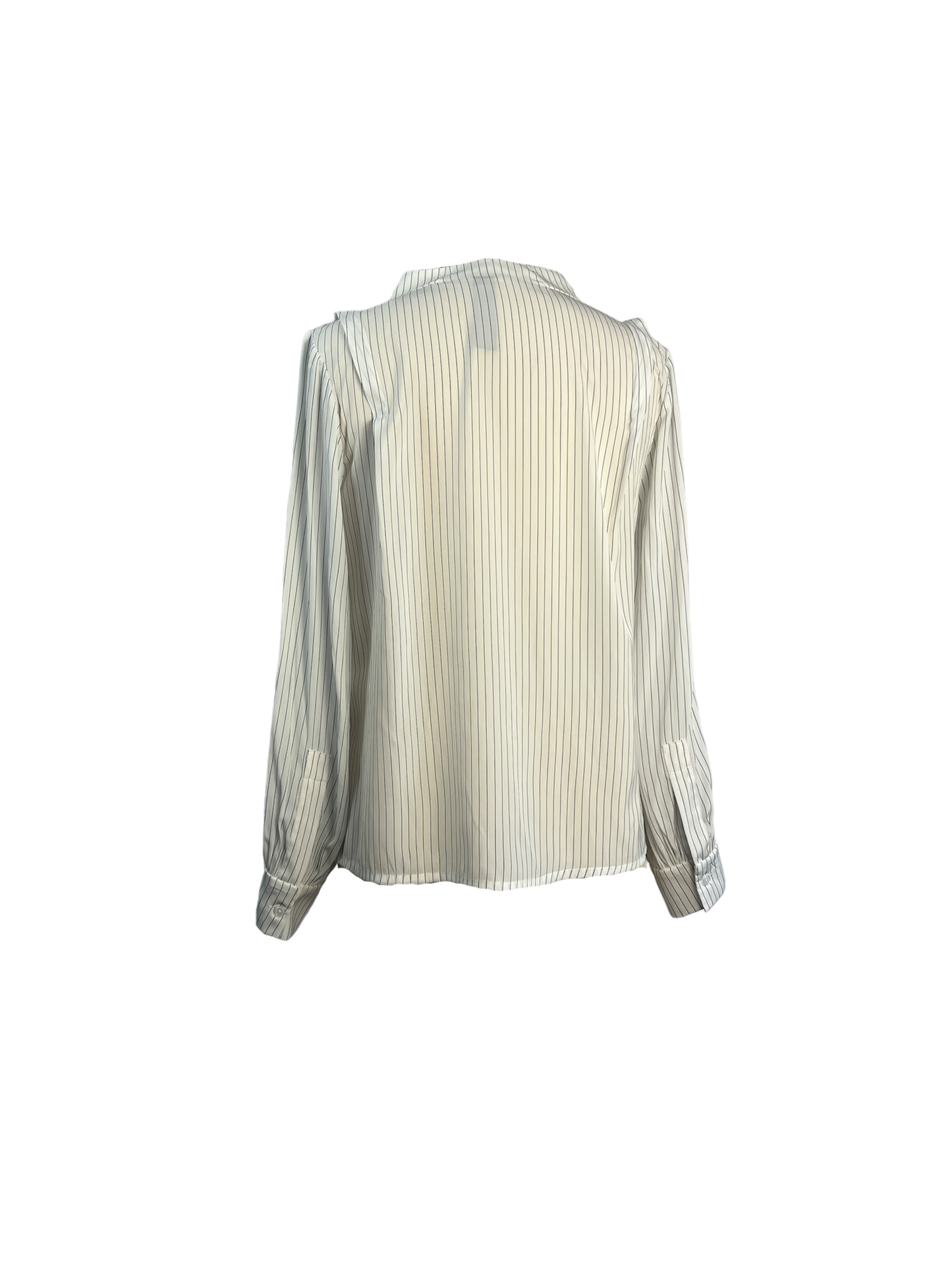 Back of White and Black stripe blouse