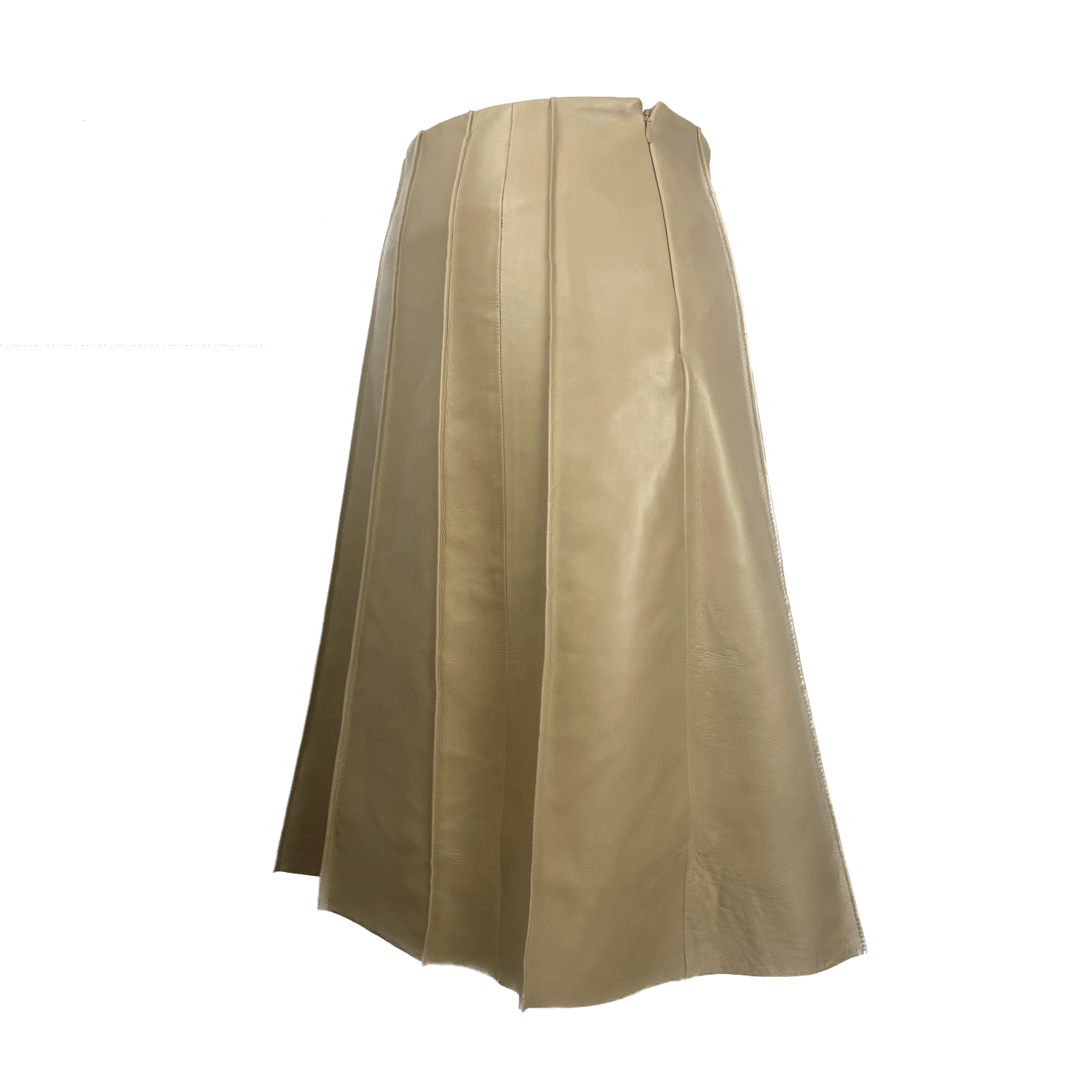 Spanish Lamp Skin Giselle leather skirt in Tan