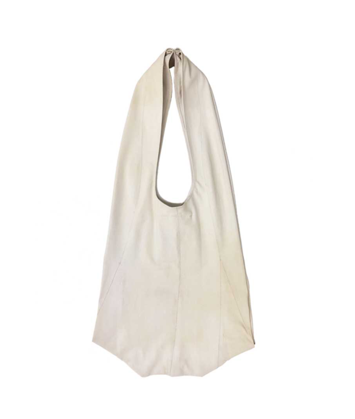 Beige acrochordus snakeskin tote bag with wide shoulder strap
