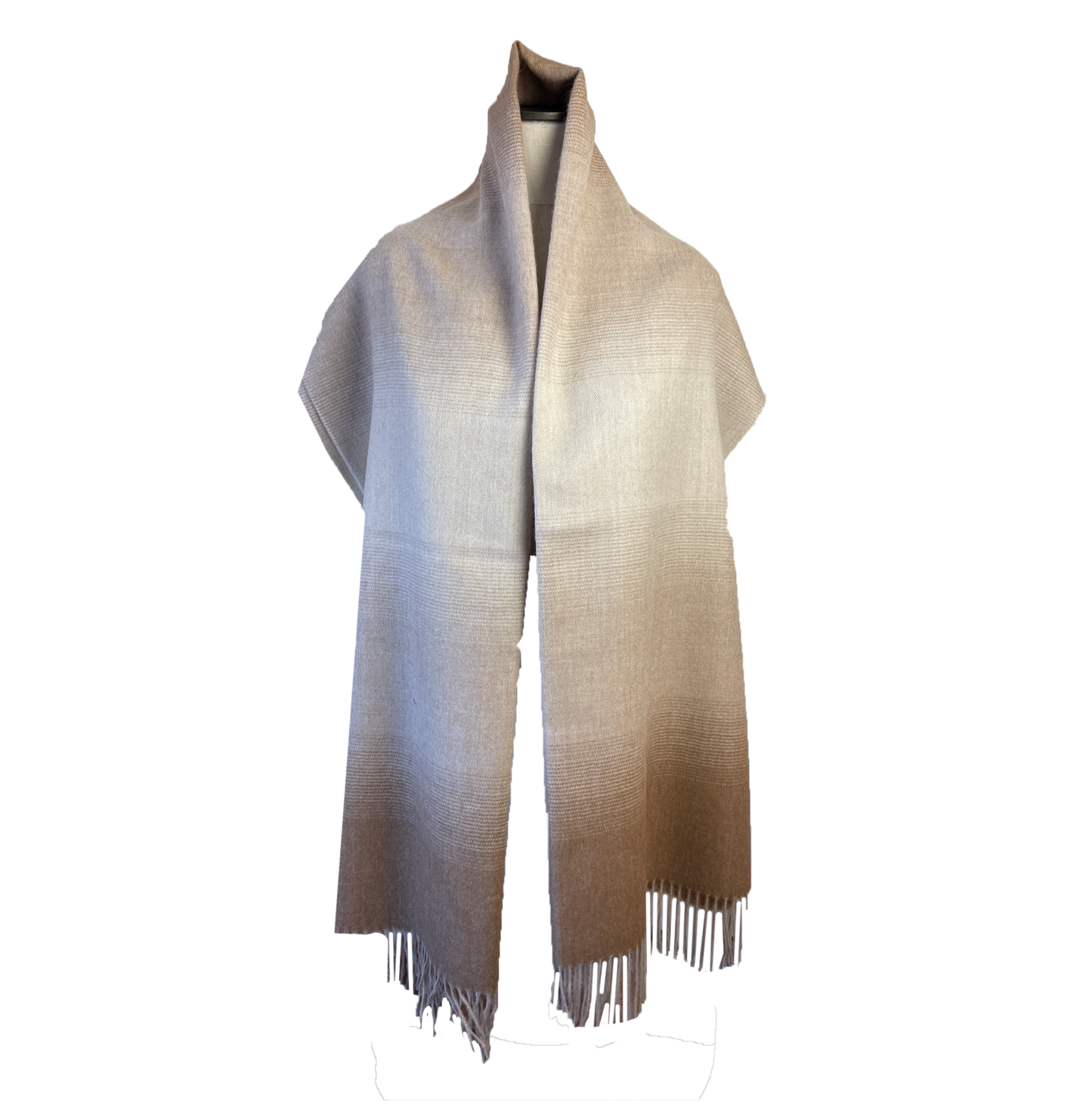 Alpaca Stole in Camel Ombre