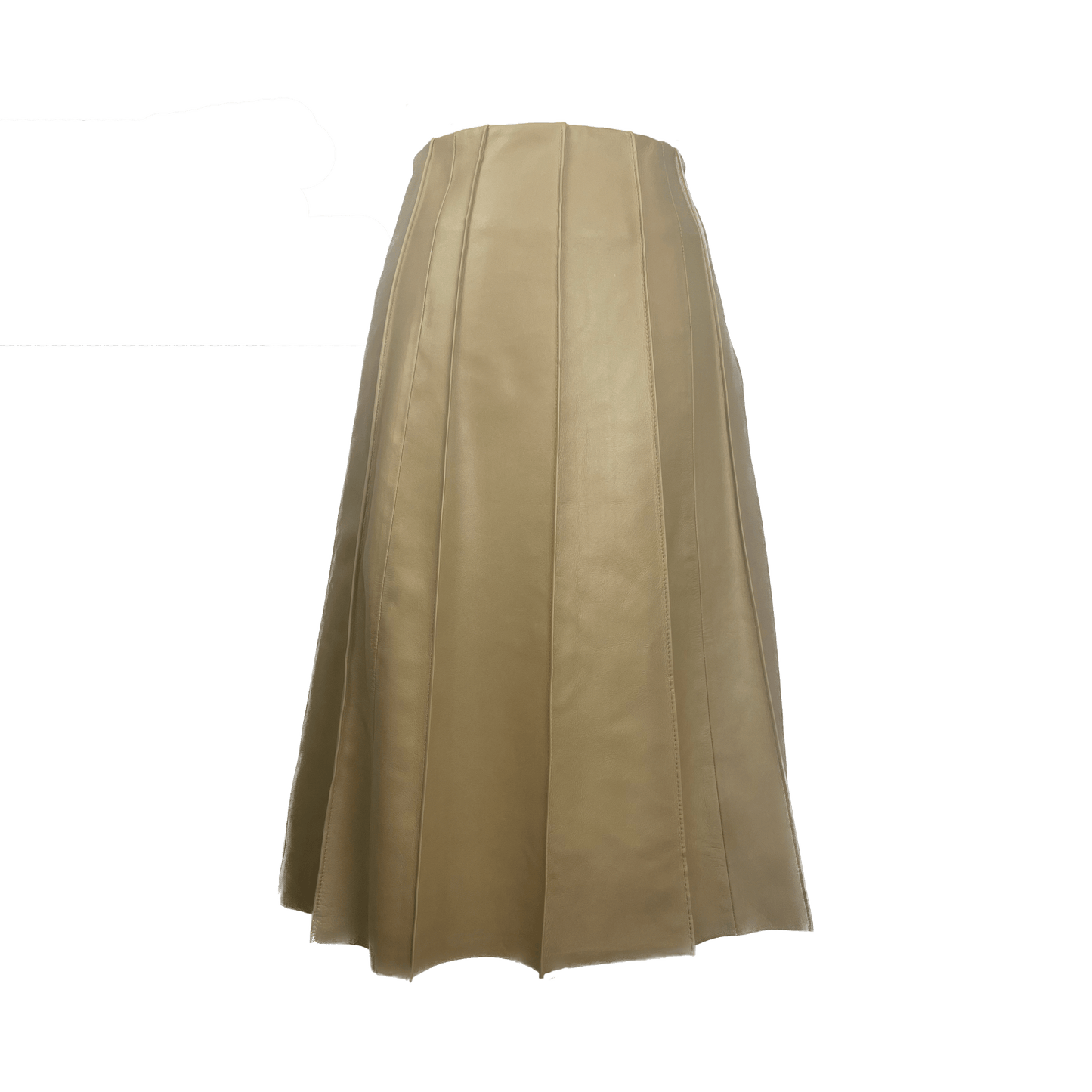 Spanish Lamp Skin Giselle Leather Skirt in Tan