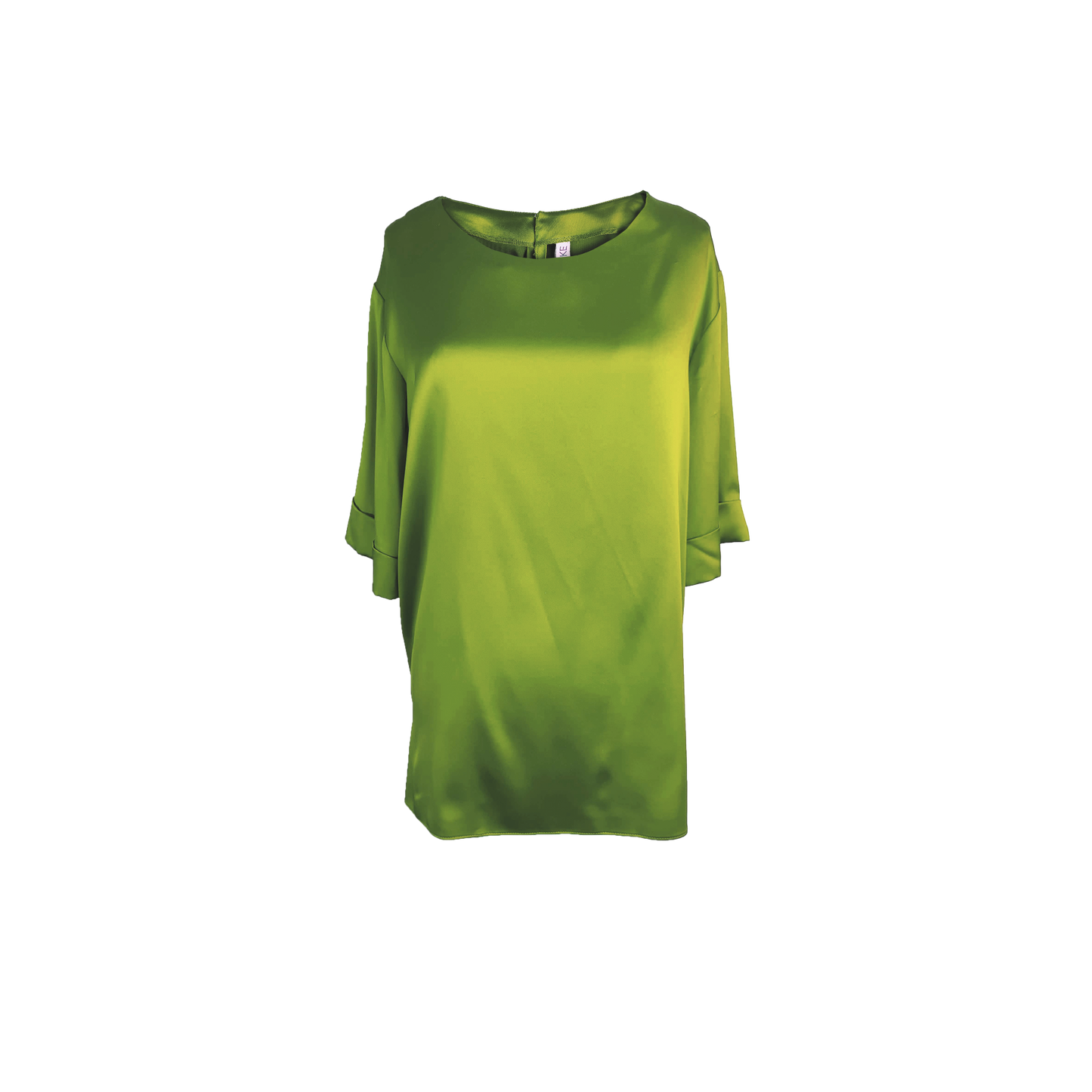 Long leaf green top with folded sleeves
