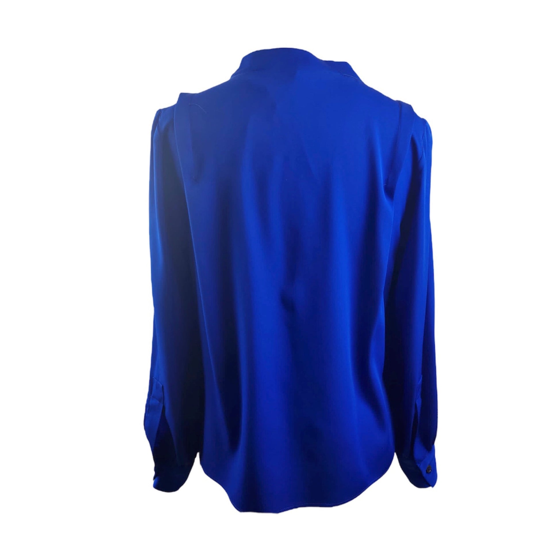 Back of Silk blouse in cobalt